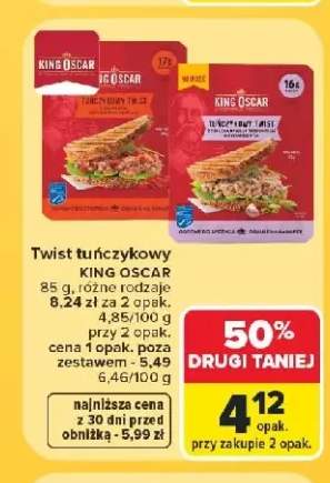 Twist tuńczykowy z suszonymi pomidorami King Oscar +1 wariant