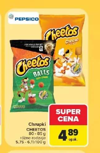 Chrupki Cheetos Cheese +1 wariant