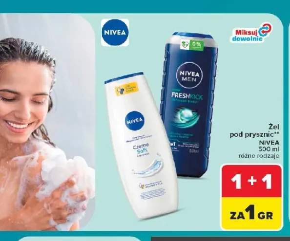 Żel pod prysznic Nivea Creme Soft +1 wariant
