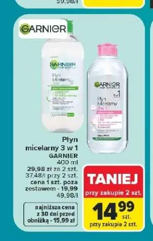 Płyn micelarny 3 w 1 Garnier Skin Naturals do skóry wrażliwej +1 wariant