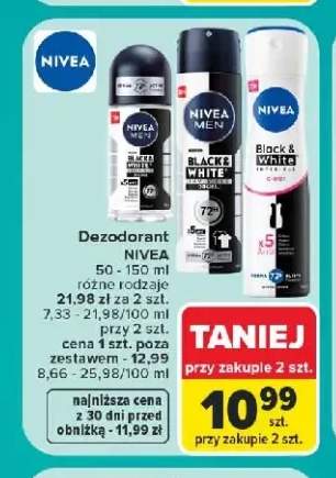 Dezodorant spray Nivea Men Black & White +2 warianty