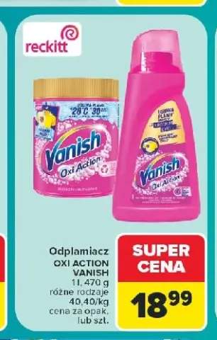 Odplamiacz w proszku Vanish Oxi Action +1 wariant
