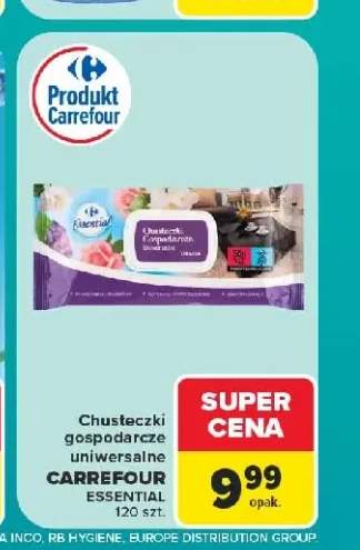 Chusteczki gospodarcze uniwersalne Carrefour Essential