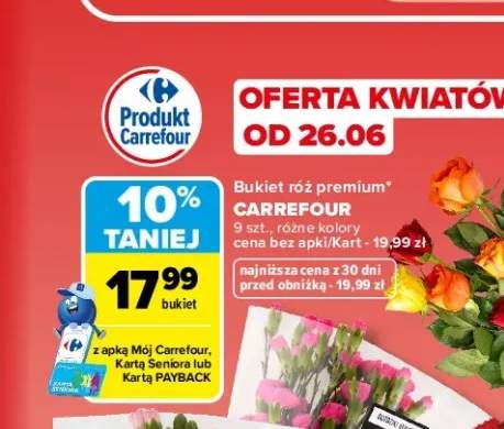 Bukiet róż premium Carrefour