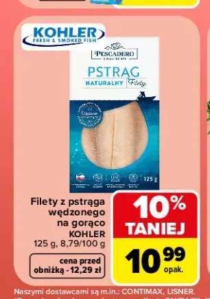 Filety z pstrąga wędzonego na gorąco Kohler