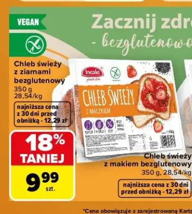Chleb świeży z ziarnami bezglutenowy Incola