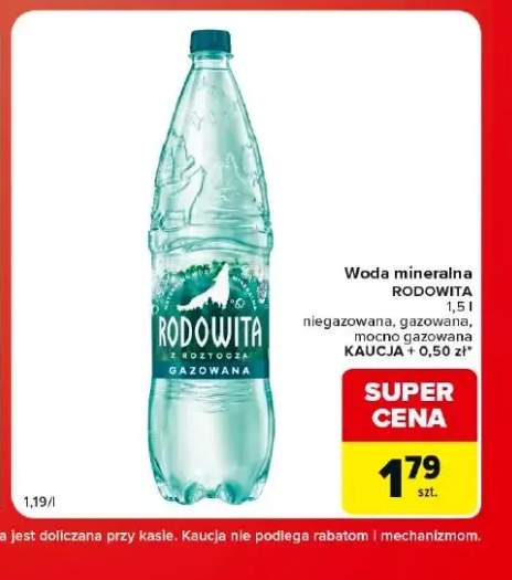 Woda mineralna niegazowana Rodowita +2 warianty