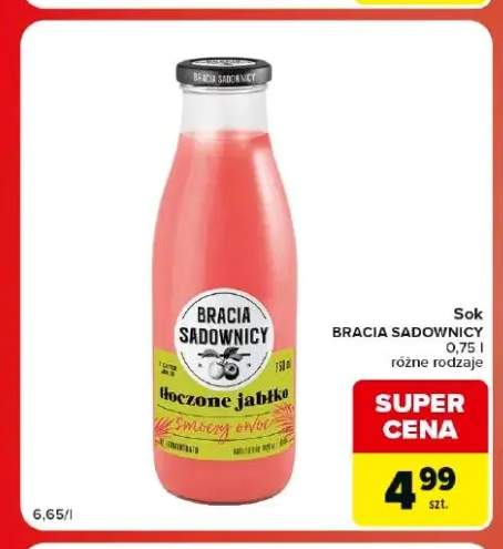 Sok tłoczone jabłko ze smoczym owocem Bracia Sadownicy