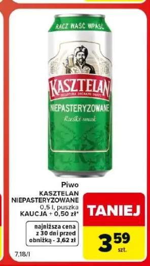 Piwo Kasztelan Niepasteryzowane