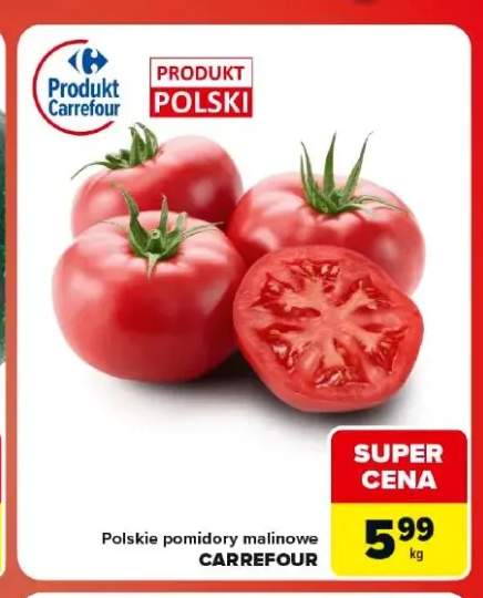 Pomidory malinowe Carrefour polskie