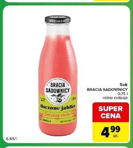 Sok tłoczone jabłko ze smoczym owocem Bracia Sadownicy