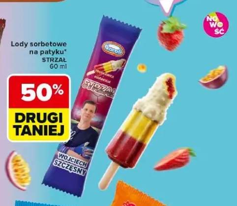 Lody sorbetowe na patyku Koral Strzał