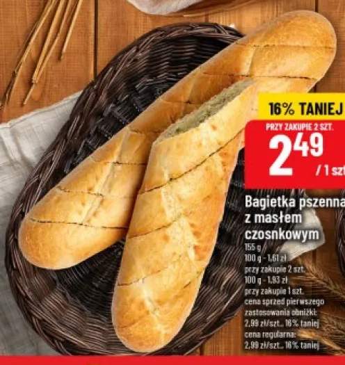 bagietka z masłem czosnkowym