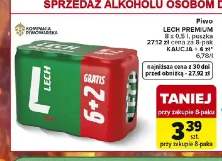 Piwo Lech Premium 8-pak