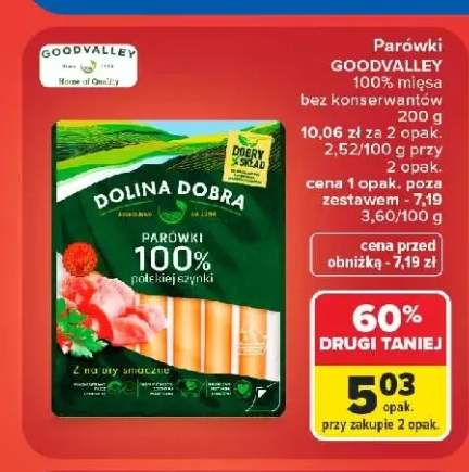 Parówki z szynki Dolina Dobra Goodvalley