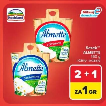 Serek twarogowy Almette śmietankowy +1 wariant