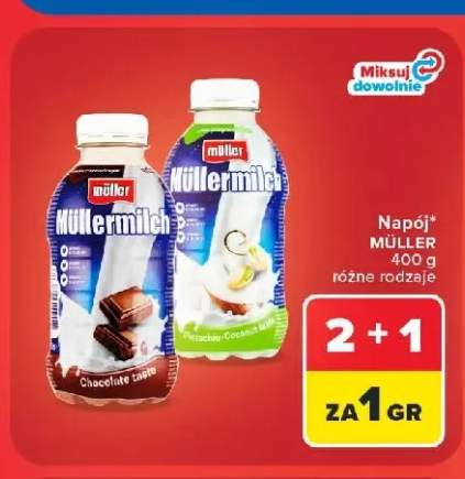 Napój mleczny czekoladowy Müller Müllermilch +1 wariant