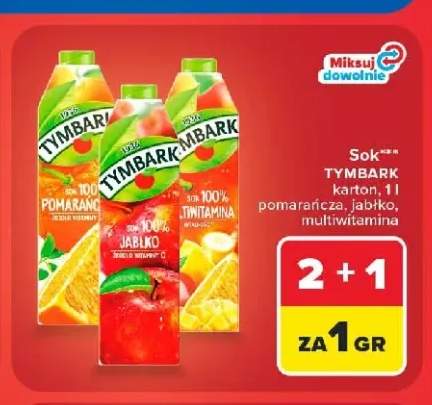 Sok pomarańczowy Tymbark +2 warianty