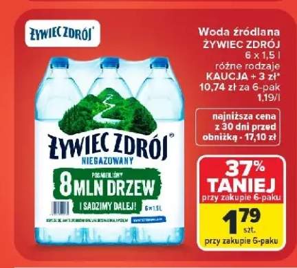 Woda źródlana niegazowana Żywiec Zdrój 6-pak
