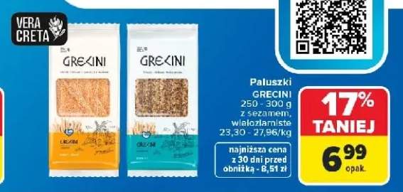 Paluszki z sezamem Grecini +1 wariant
