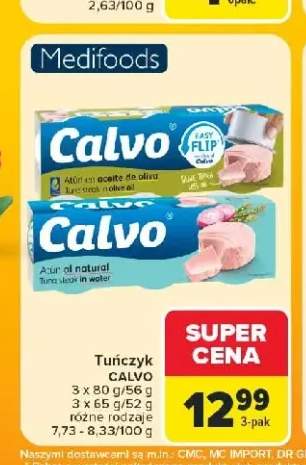 Tuńczyk w sosie własnym Calvo 3-pak +1 wariant