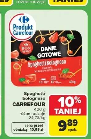 Spaghetti bolognese Carrefour Bon Appétit