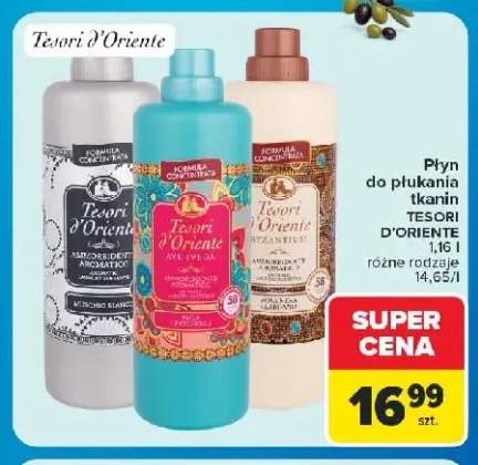 Płyn do płukania tkanin Tesori d'Oriente Muschio Bianco +2 warianty