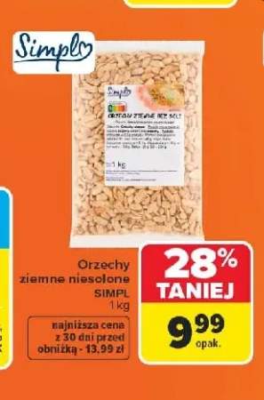 Orzechy ziemne niesolone Simply
