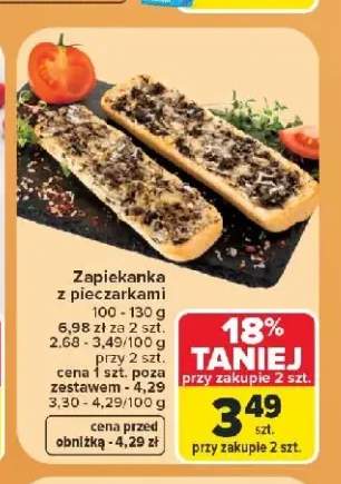 Zapiekanka z pieczarkami