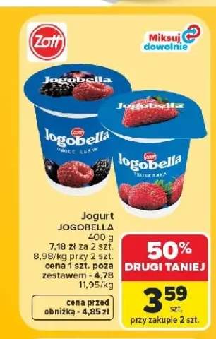 Jogurt Zott Jogobella owoce leśne +1 wariant