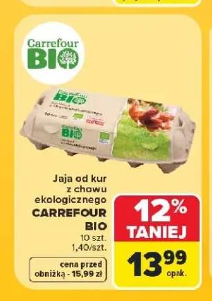Jaja od kur z chowu ekologicznego Carrefour Bio
