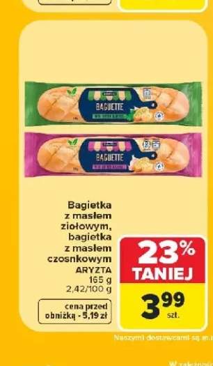 Bagietka z masłem ziołowym Aryzta +1 wariant
