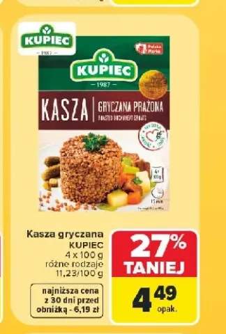 Kasza gryczana prażona Kupiec 4-pak 100 g
