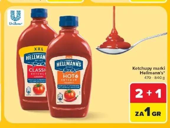Ketchupy Hellmann's +2 warianty