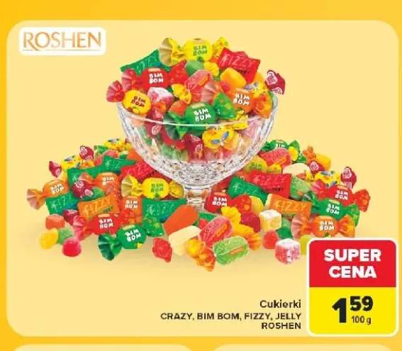 Cukierki Crazy Roshen +3 warianty