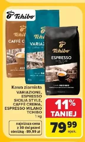 Kawa ziarnista Tchibo Variazione +3 warianty