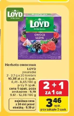 Herbata owocowa Loyd piramidki