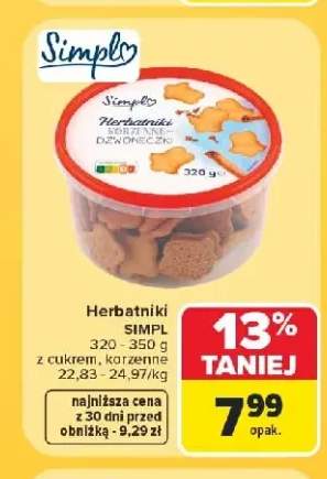 Herbatniki Simply z cukrem +2 warianty