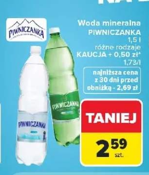 Woda mineralna Piwniczanka
