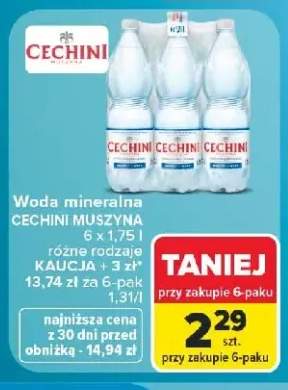 Woda mineralna Cechini Muszyna 6-pak