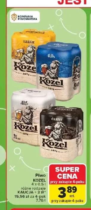 Piwo Kozel Ležák 4-pak 500 ml +3 warianty