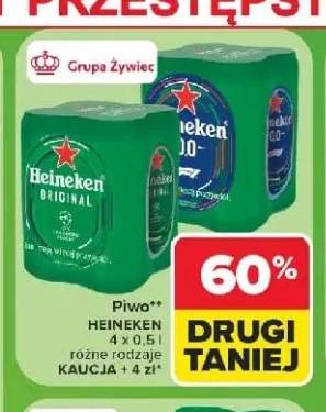 Piwo Heineken Original 4-pak 500 ml +1 wariant