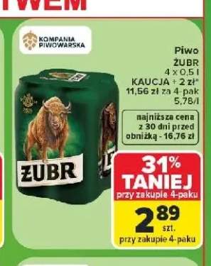 Piwo Żubr 4-pak 500 ml