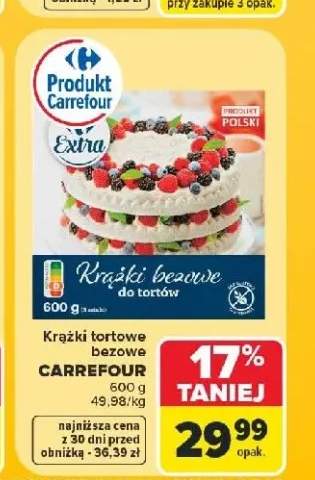 Krążki tortowe bezowe Carrefour