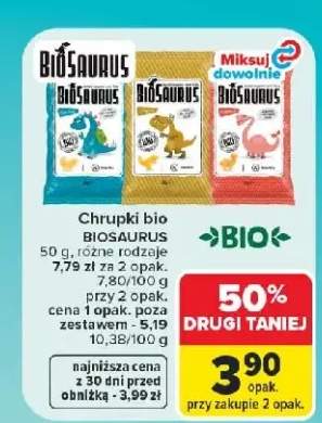 Chrupki bio Biosaurus serowe +2 warianty