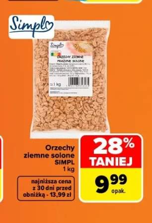 Orzechy ziemne prażone solone Simply