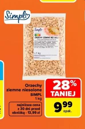 Orzechy ziemne niesolone Simply