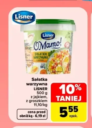 Sałatka warzywna z groszkiem Lisner +1 wariant
