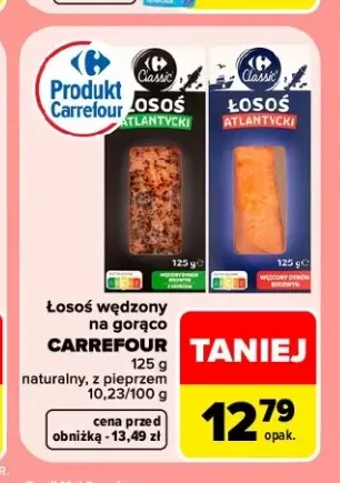Łosoś wędzony na gorąco z pieprzem Carrefour Classic +1 wariant