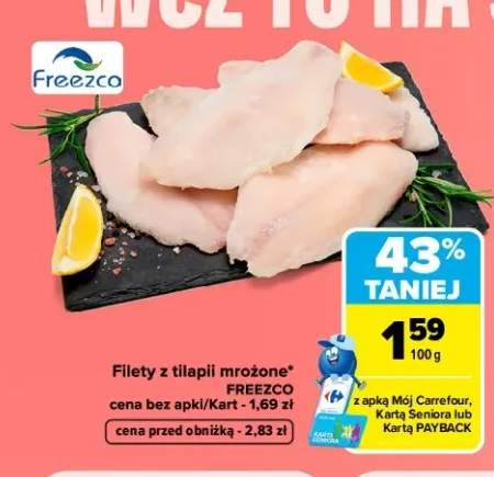 Filety z tilapii mrożone Freezco